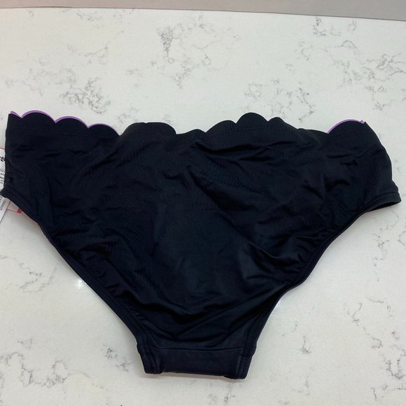 NWT Kate Spade Scallop Black Bikini Bottom - Picture 5 of 7